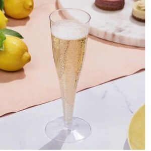 Prestee 200 Pack Clear Plastic Champagne Flutes 4.5 oz Durable Disposable Cups